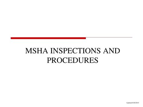 msha inspection procedures